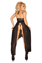 Laden Sie das Bild in den Galerie-Viewer, schwarzes langes Chemise F047 von Noir Handmade